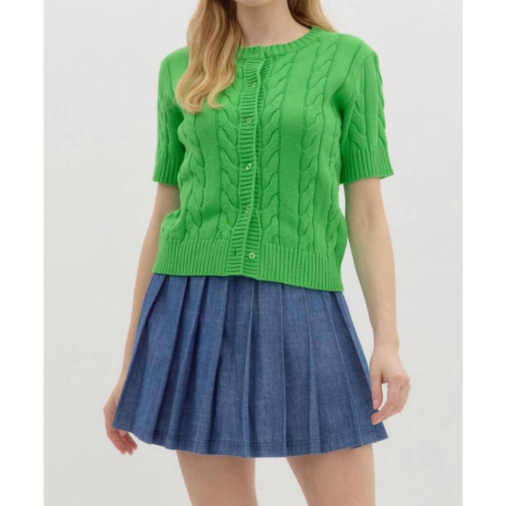 NEW ENTRO the green sweater in green